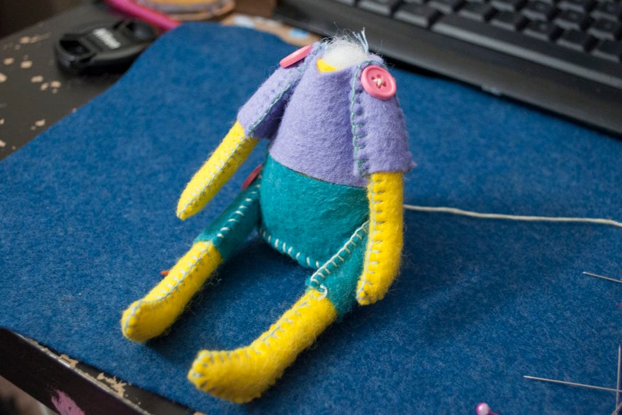 the den tree felt doll hand sewing pattern & printable pdf WITH instructions / tutorial